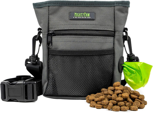 Dog Treat Pouch | No Spill Magenetic Clasp - Hands-Free Pouches for Training - Pets Training Treat Pouches for Dog Walks - Pet Bags Pouch - Built in Poop Bag Holder